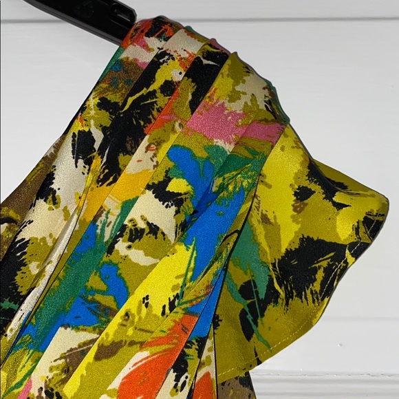 MM Couture yellow abstract dress, M - Picture 2 of 10